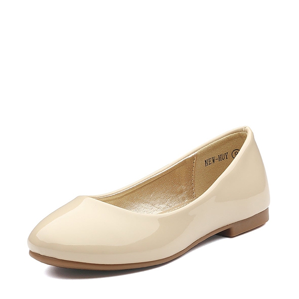 Girl's Comfortable Slip on Ballerina Flats - NUDE PAT -  0